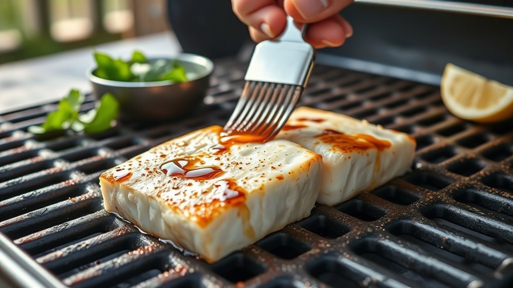 grill cod in three
