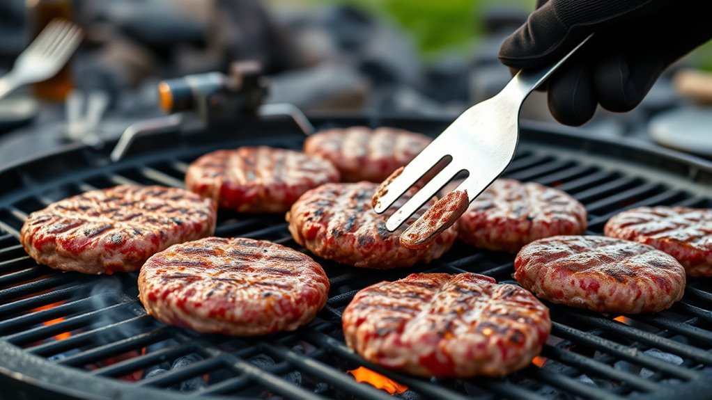 grill frozen burgers properly