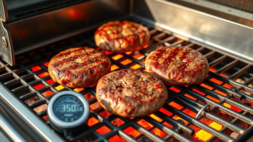 grill frozen burgers properly