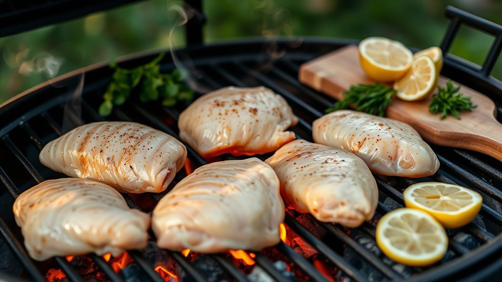 grill frozen chicken safely