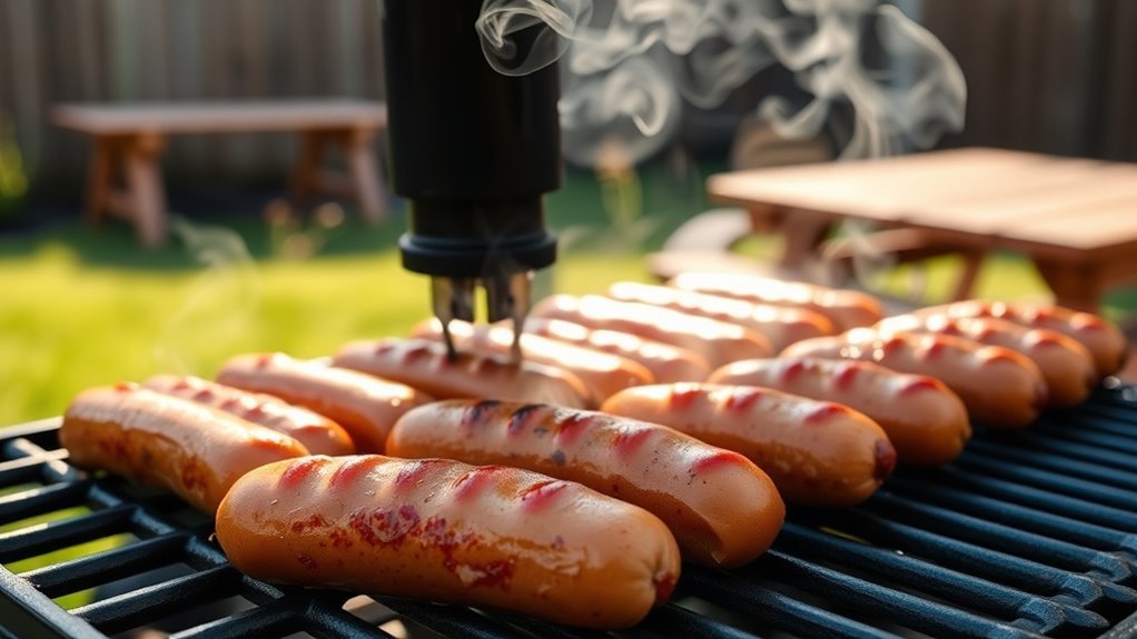 grill hot dogs thoroughly