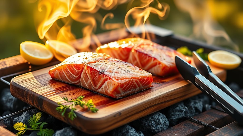 grill salmon smoke technique