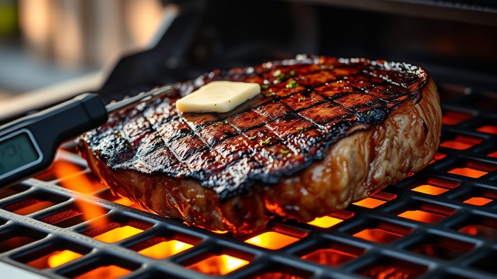 grill temperature timing resting