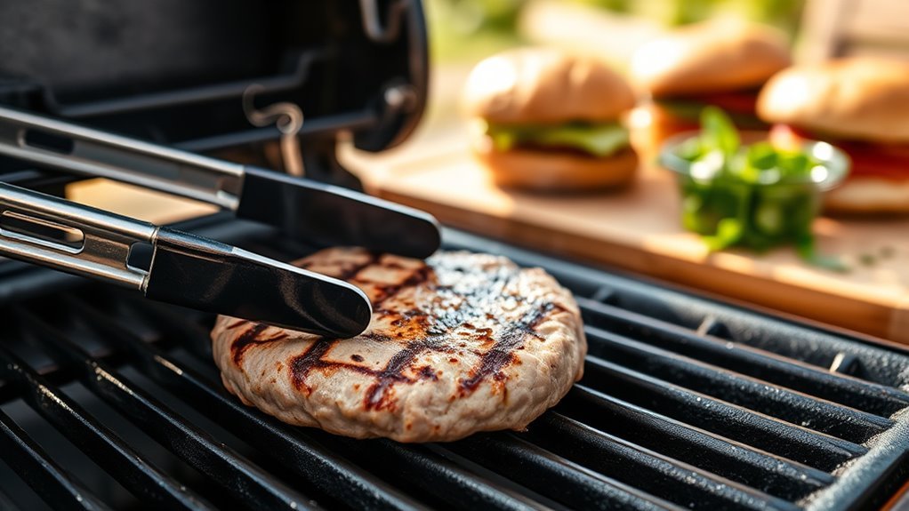 grill turkey burgers thoroughly