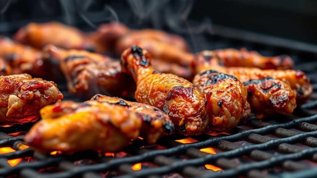 grill wings at 375 400 f