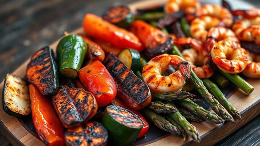 grilled roasted caramelized vegetables