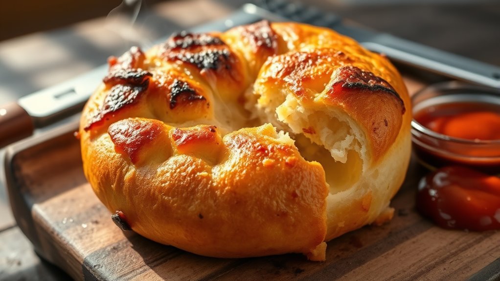 grilled smoky flavorful bread