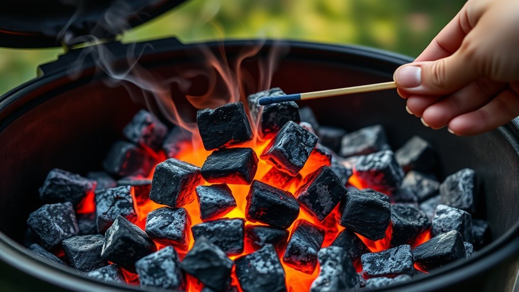 ignite charcoal grill safely