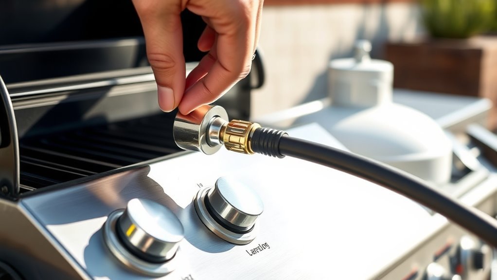 inspect gas connections and safety