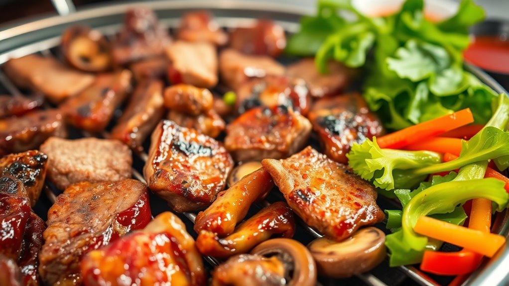 korean bbq calorie range