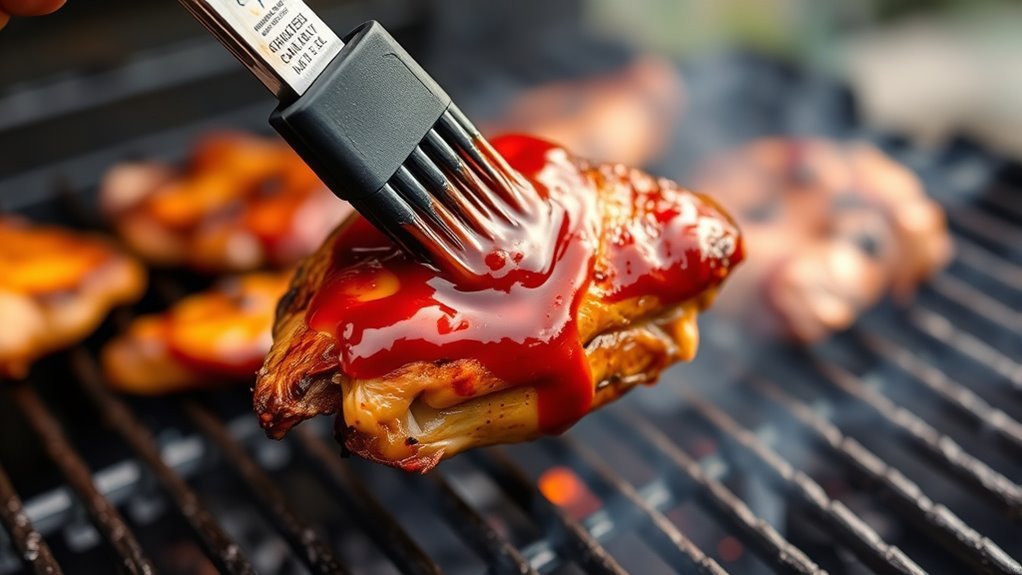layered timed sauce application