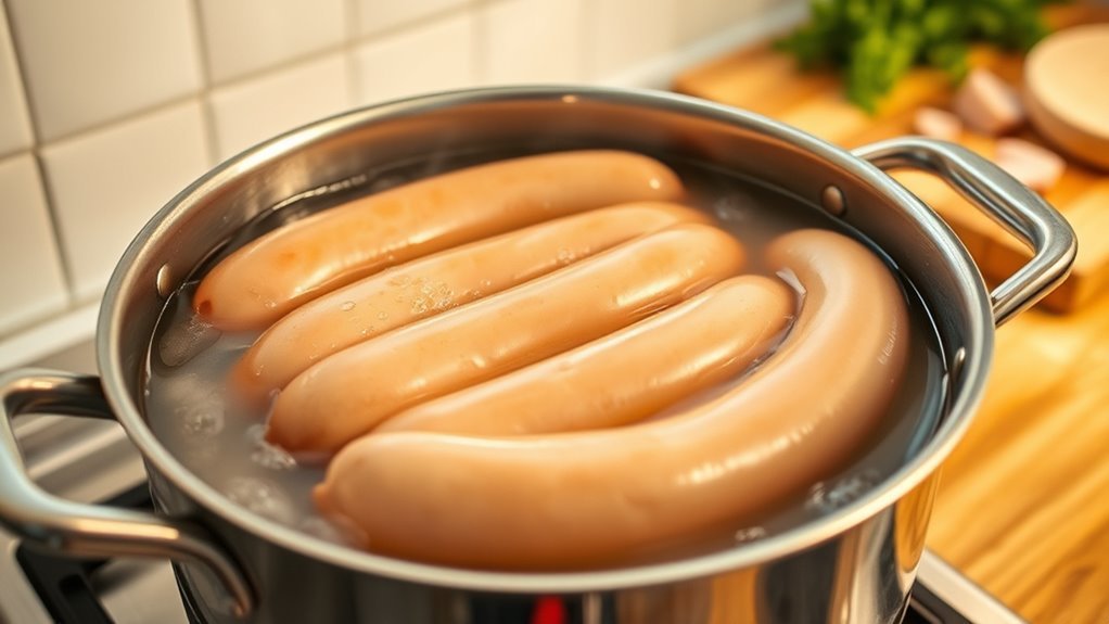 parboil sausages before grilling