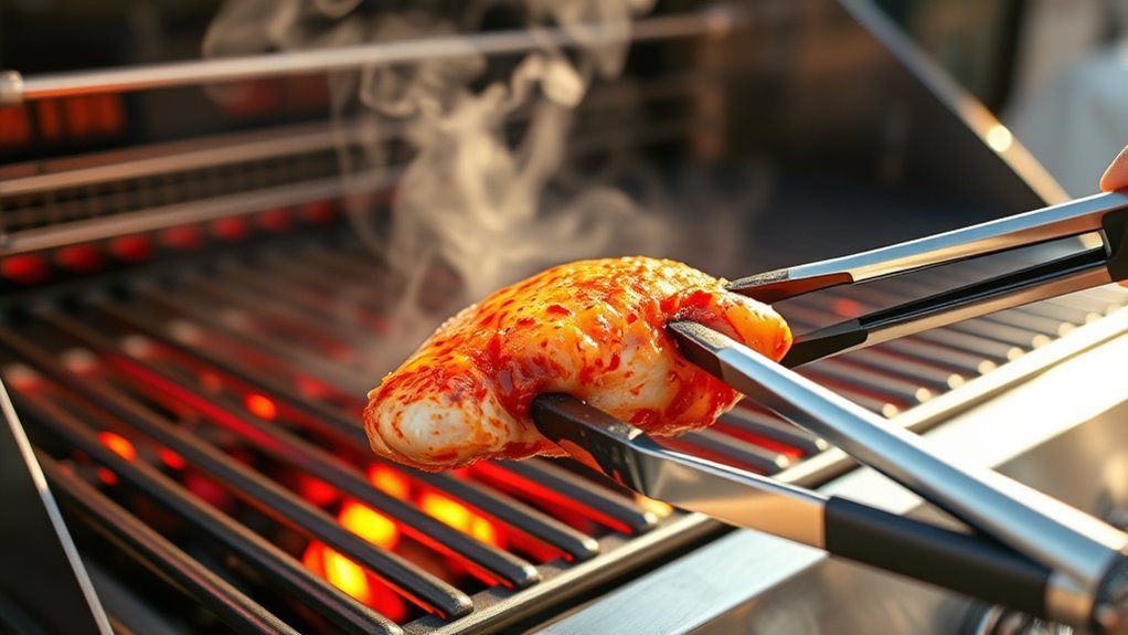 preheat clean oil grill