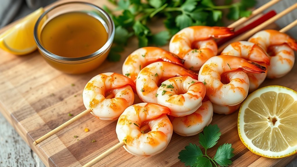 prepare marinate skew grill