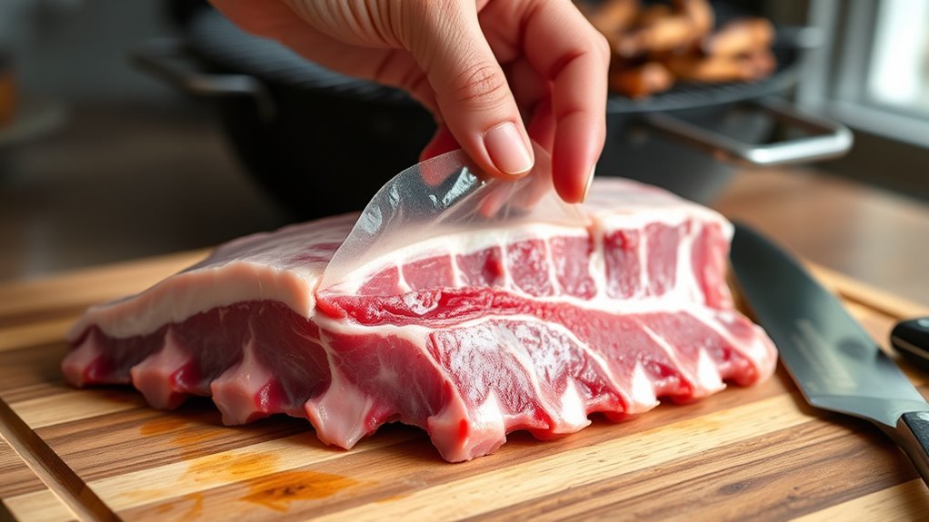 remove membrane for tenderness