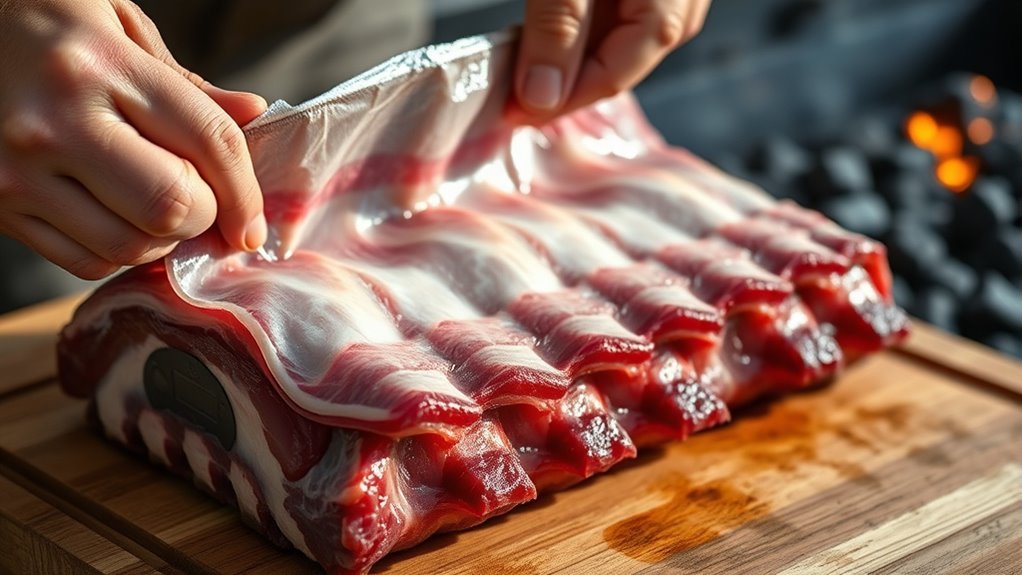 remove membrane from ribs