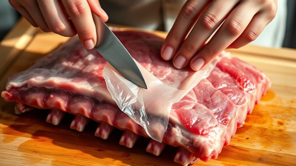 remove silver skin carefully