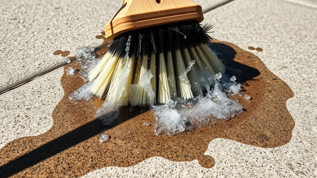 scrub apply cleaner rinse
