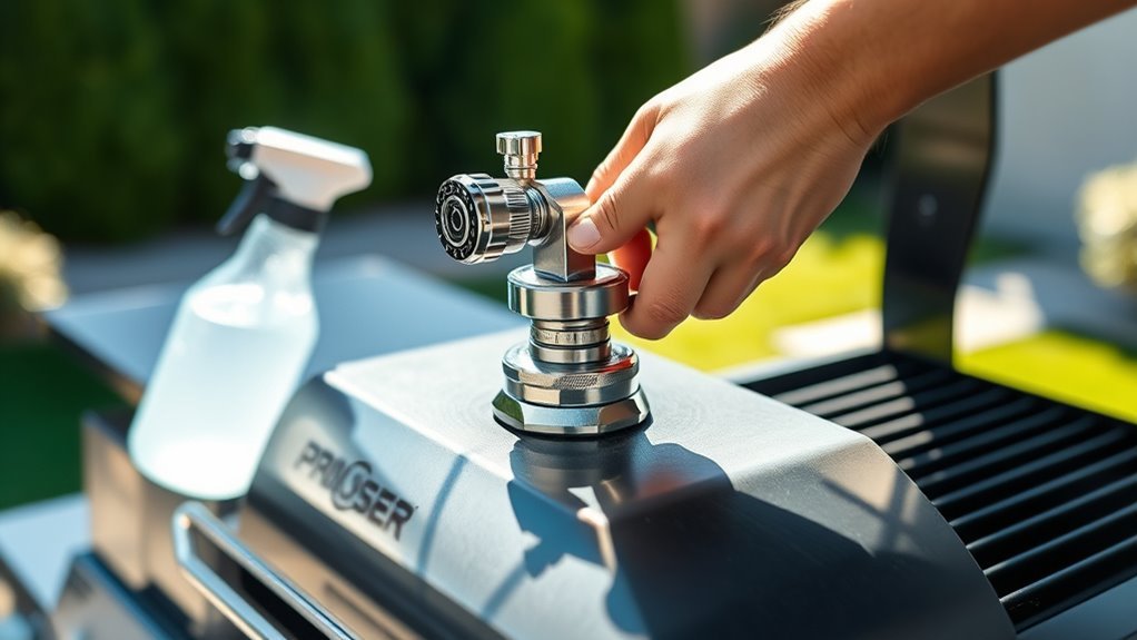 secure connections and check leaks