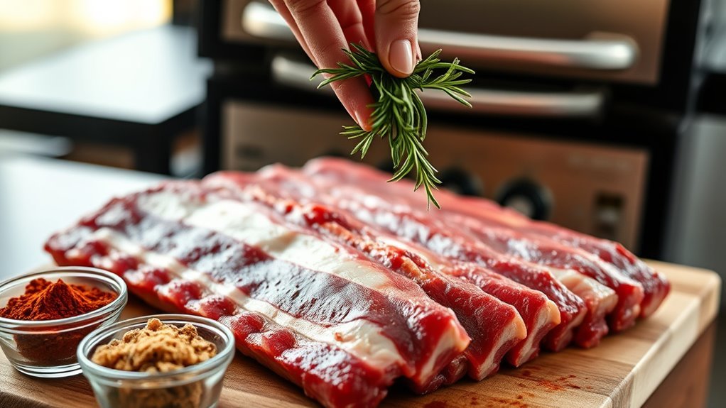 select ribs season smoke