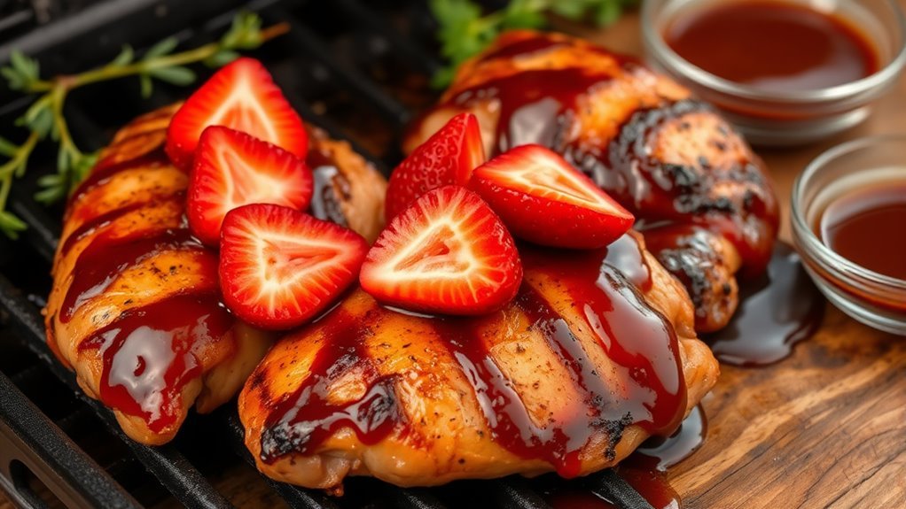 sweet strawberry bbq chicken