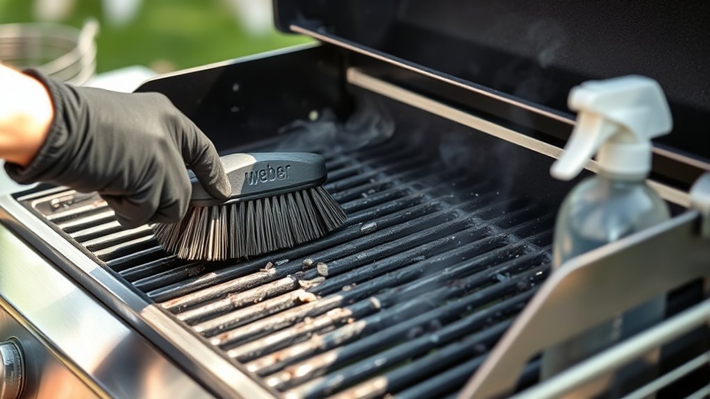 thorough grill interior cleaning