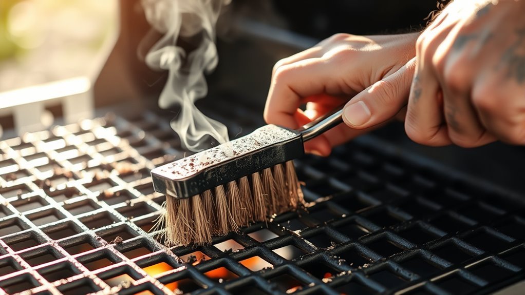 thoroughly clean grill grates