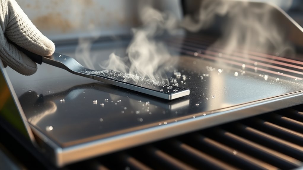 thoroughly clean grill surface