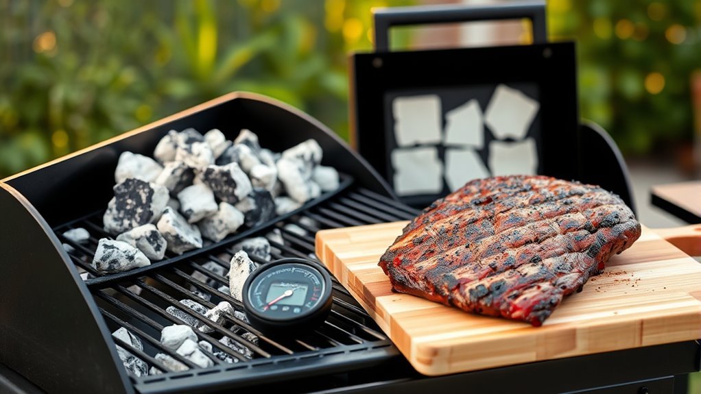two zone grill setup